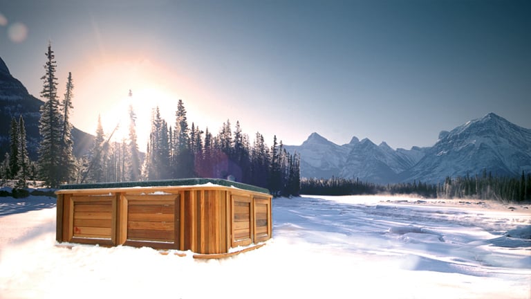 arctic spas hot tub in the mountains