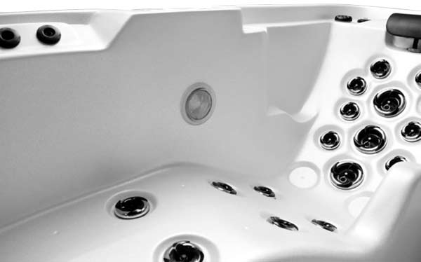 Jets installed in the classic series hot tub